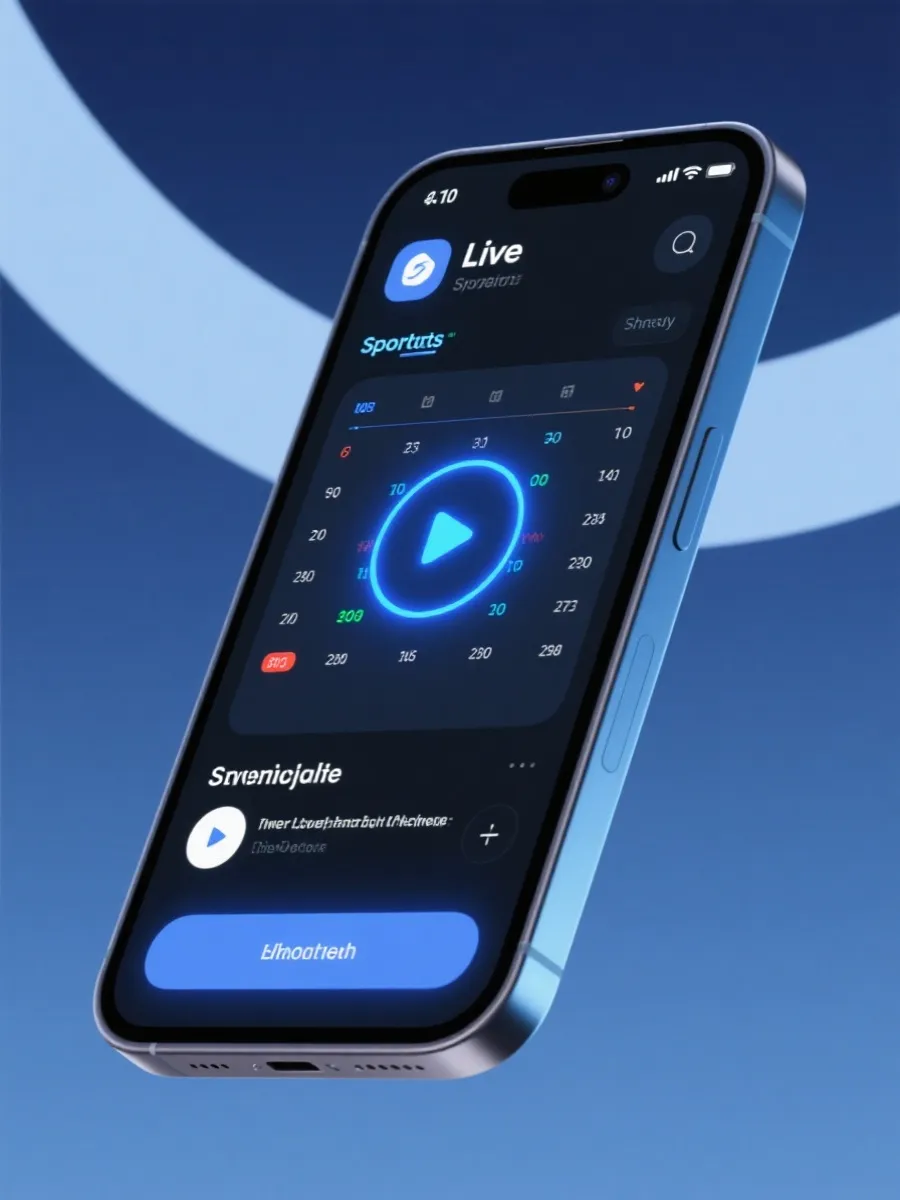 移动端体育直播应用界面示意图
